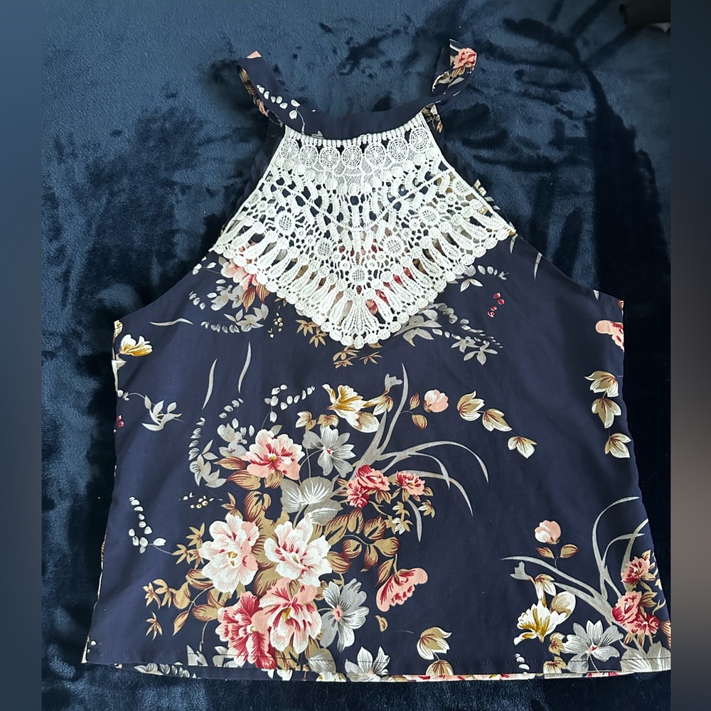 Floral Lace Halter Top